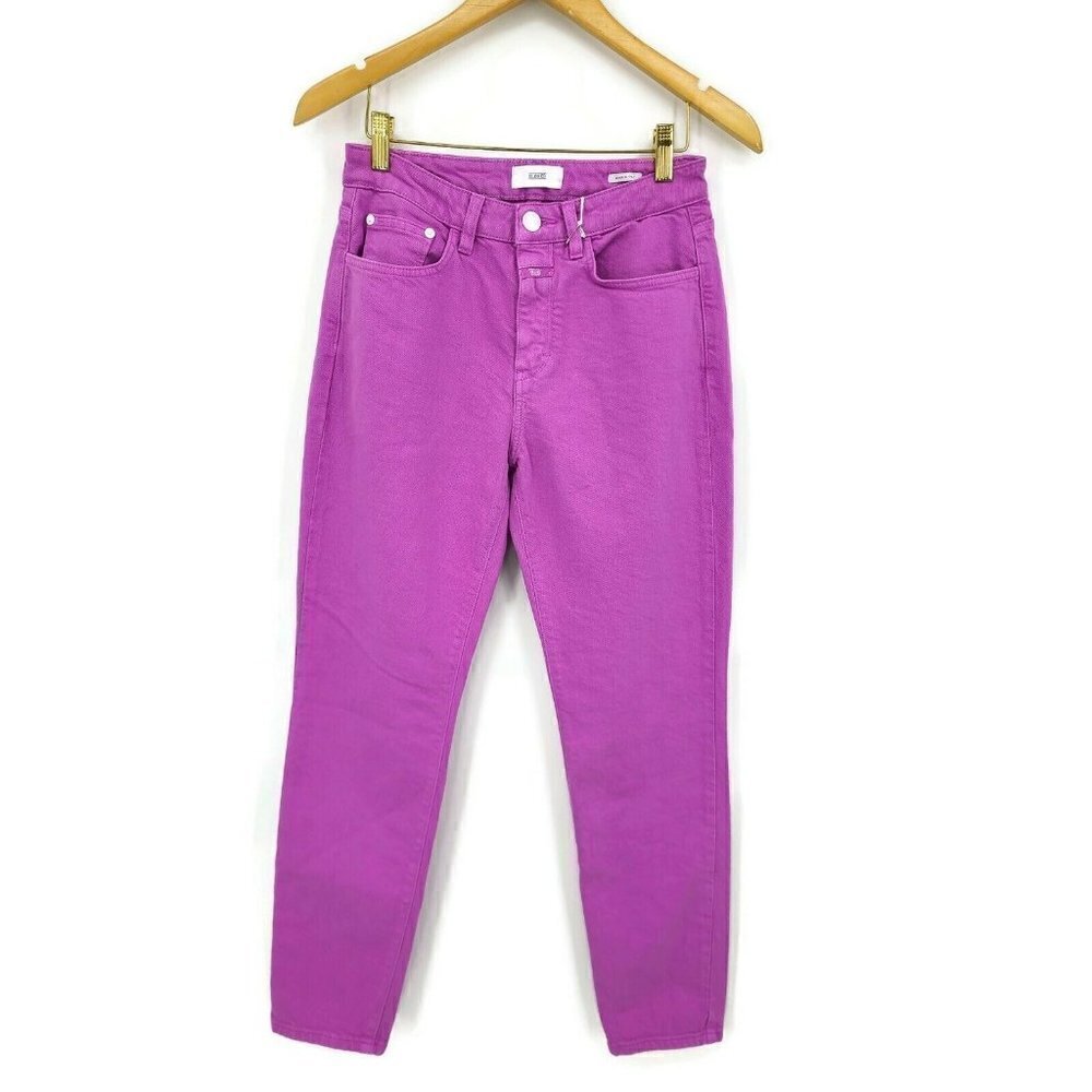New Closed Denim Baker High Waist Jeans Womens 27 Pink Purple Pants
